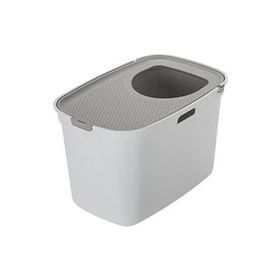 Moderna Top Cat Üstten Girişli Kapalı Açık Gri Gri 59 cm Kedi Tuvaleti