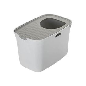 Moderna Top Cat Üstten Girişli Kapalı Açık Gri Gri 59 cm Kedi Tuvaleti