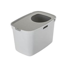 Moderna Top Cat Üstten Girişli Kapalı Açık Gri Gri 59 cm Kedi Tuvaleti
