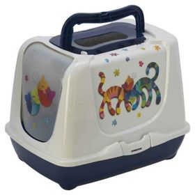 Moderna Trendy 50 cm Love Desenli Kapalı Kedi Tuvaleti