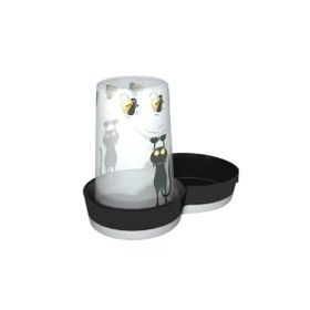 Moderna Trendy Kedi ve Fare Desenli 1.5 lt Kedi Su Kabı