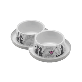 Moderna Trendy Love 2 x 350 ml İkili Kedi Mama Kabı