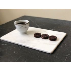 Modestmar 20x30 cm Doğal Calacatta Mermer Sunum Tabağı
