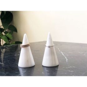 Modestmar Doğal Mermer 2 Adet Yüzük Standı