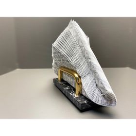 Modestmar Doğal Siyah Mermer Gold Peçetelik
