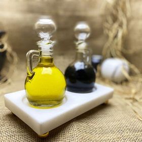 Modestmar Doğal Standı Beyaz Mermer Yağdanlık