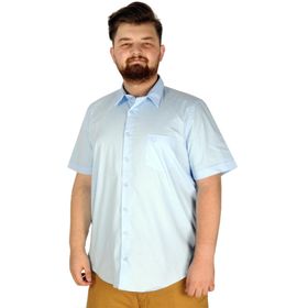 ModeXL Büyük Beden Klasik Likralı 20352 Mavi Erkek Gömlek