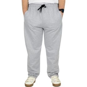 ModeXL Classic 2 İp Gri Büyük Beden Erkek Eşofman Altı