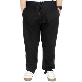 ModeXL Classic 2 İp Siyah Büyük Beden Erkek Eşofman Altı
