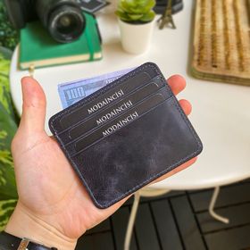 Modica Ariza Hakiki Deri İnce Unisex Kartlık