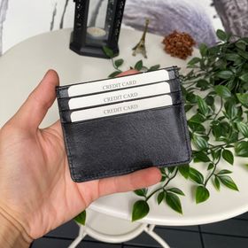 Modica Ducal Hakiki Deri Ultra İnce Minimalist Kredi Kartı Kılıfı Slim Kart Koruyucu Ön Unisex Kartlık