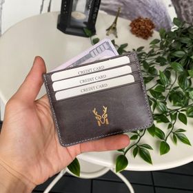 Modica Ducal Hakiki Deri Ultra İnce Minimalist Kredi Kartı Kılıfı Slim Kart Koruyucu Ön Unisex Kartlık