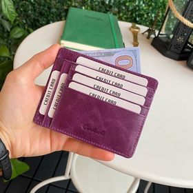 Modica Flerna - Super Slim Rfid Korumalı Deri Unisex Kartlık Cüzdan
