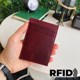 Modica Lotus Hakiki Deri RFID Korumalı Sihirbaz Unisex Cüzdan