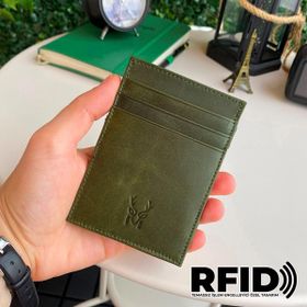 Modica Lotus Hakiki Deri RFID Korumalı Sihirbaz Unisex Cüzdan