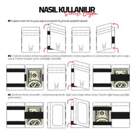 Modica Lotus Hakiki Deri RFID Korumalı Sihirbaz Unisex Cüzdan