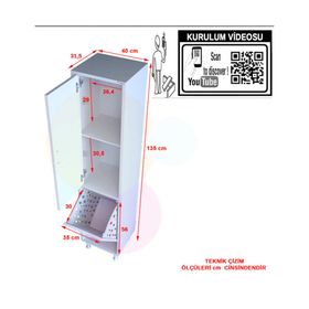 Modilayn Ecrin 40x138 cm Çok Amaçlı Dolap