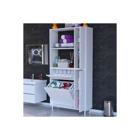 Modilayn Mis Kirli Çamaşır Sepetli Banyo Dolabı