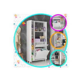 Modilayn Mis Kirli Çamaşır Sepetli Banyo Dolabı