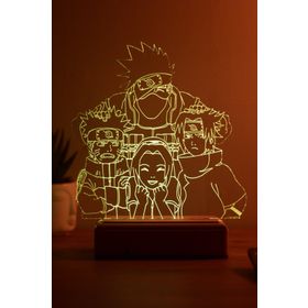 Modiwa Design Naruto Team 7 Kakashi 16 Renk Kumandalı Renkli Gece Lambası