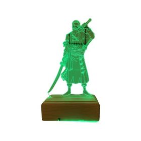 Modiwa Design One Piece Rononoa Zoro 16 Renk Gece Lambası