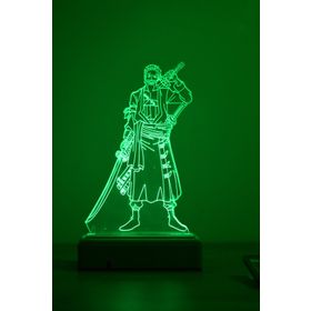 Modiwa Design One Piece Rononoa Zoro 16 Renk Gece Lambası