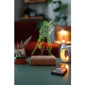 Modiwa Design One Piece Rononoa Zoro 16 Renk Gece Lambası