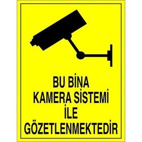 Modülerteknik Bu Bina Kamera Sistemi İle Gözlenmektedir 25x35 cm Uyarı Levhası