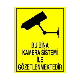 Modülerteknik Bu Bina Kamera Sistemi İle Gözlenmektedir 25x35 cm Uyarı Levhası