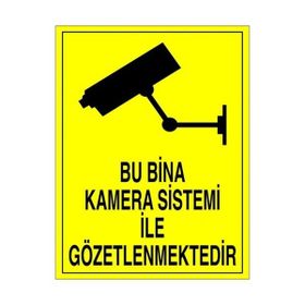 Modülerteknik Bu Bina Kamera Sistemi İle Gözlenmektedir 35x50 cm Uyarı Levhası