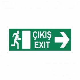 Modülerteknik Çıkış Exit Sağ 10x25 cm Uyarı Levhası