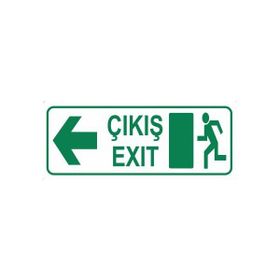Modülerteknik Çıkış Exit Sol 10x25 cm Uyarı Levhası