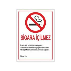 Modülerteknik Sigara İçmek Yasaktır 25x35 cm Uyarı Levhası
