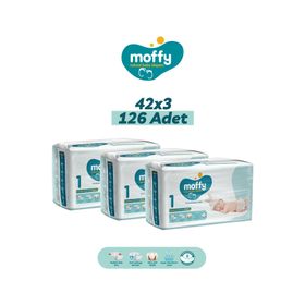 Moffy No:1 Yenidoğan 126 Adet Bebek Bezi