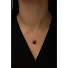 Moj Moj 925 Ayar Gümüş Rose Altın Kaplama Damla Kolye