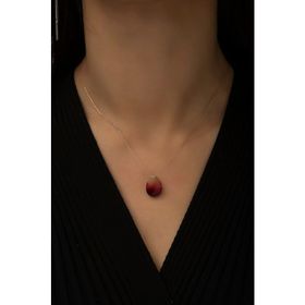 Moj Moj 925 Ayar Gümüş Rose Altın Kaplama Damla Kolye