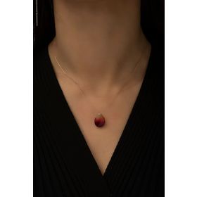 Moj Moj 925 Ayar Gümüş Rose Altın Kaplama Damla Kolye