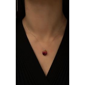 Moj Moj 925 Ayar Gümüş Rose Altın Kaplama Damla Kolye