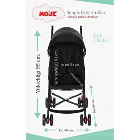 Moje Simple Baby Stroller Siyah Bebek Arabası