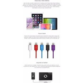 Mojue 3DK34 1 m Lightning Şarj Kablosu