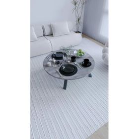 Mokapark Avm Gri 90 cm Katlanır Ayaklı Yuvarlak Yer Sofrası