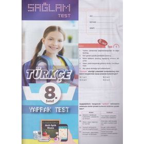 Molekül Yayınları 8. Sınıf Türkçe Sağlam Yaprak Test