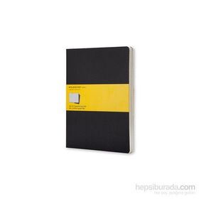 Moleskine Cahier 3'lü Siyah Kareli X-Large Ciltli Defter
