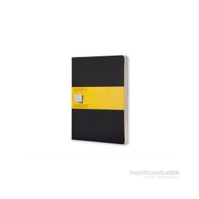 Moleskine Cahier 3'lü Siyah Kareli X-Large Ciltli Defter