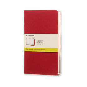 Moleskine Cahier Kırmızı Karton Kapak 3'lü cm L Boy Düz Defter