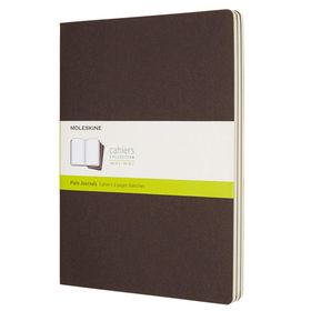 Moleskine CH023P2 Cahier 3lü XL Kahve Düz Defter