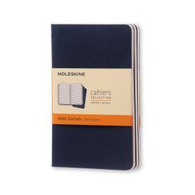 Moleskine CH211 Cahier Mavi Çizgili Cep Boy 3'lü Defter