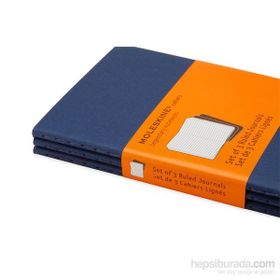Moleskine CH211 Cahier Mavi Çizgili Cep Boy 3'lü Defter