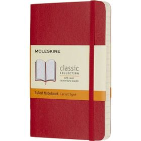 Moleskine Çizgili Yumuşak Kapak Cep Boy Kırmızı Defter