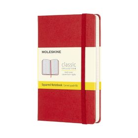 Moleskine MM712R Kırmızı Kareli Cep Boy Sert Kapaklı Defter